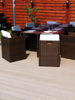 Terrasse composite gris clair 4m